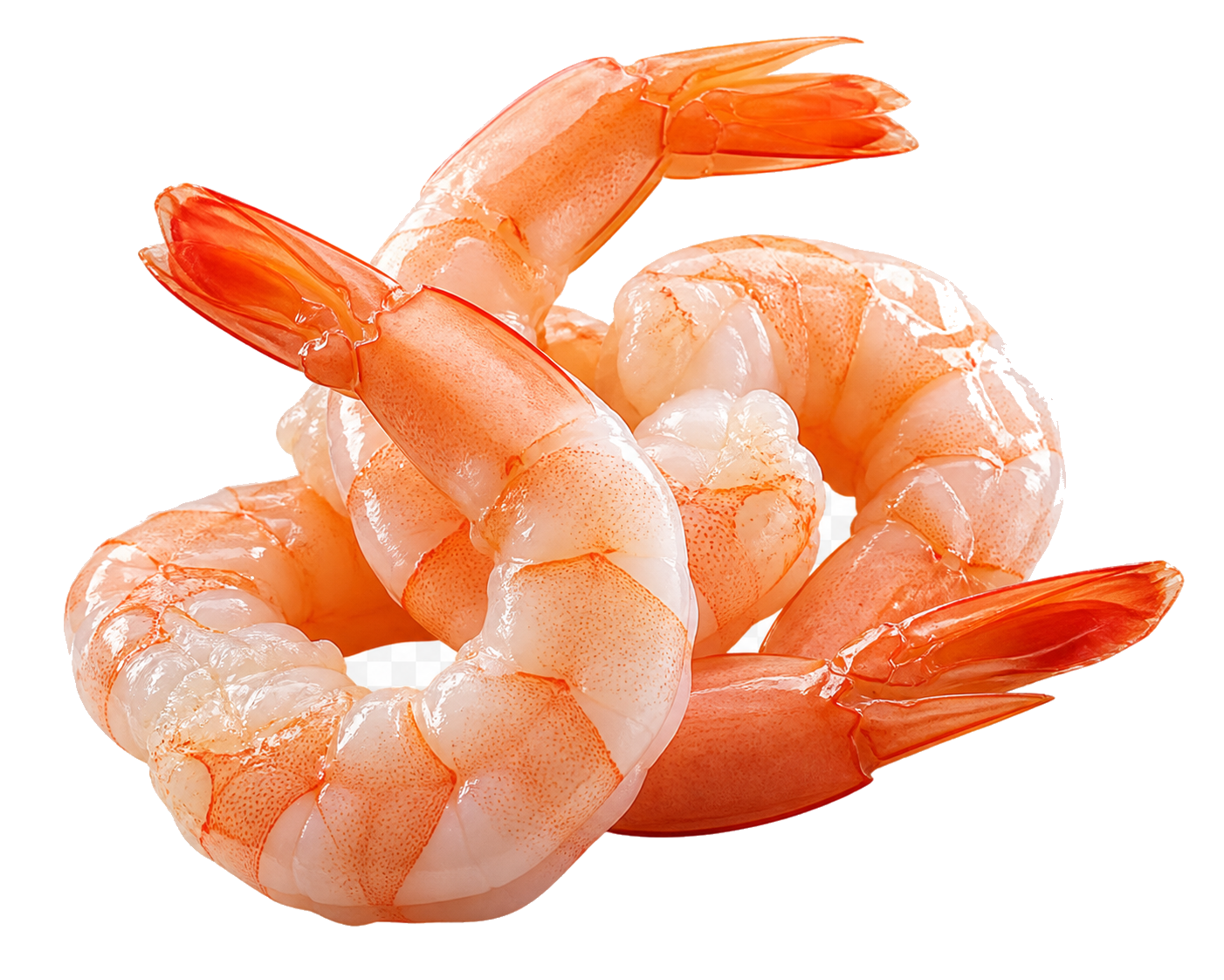 Fresh peeled shrimp